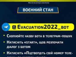 Запрацював телеграм бот для тих хто потребує евакуації або екстреної гумдопомоги